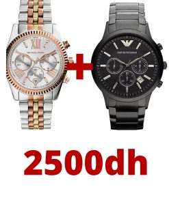 Offre couple MICHAEL KORS + EMPORIO ARMANI