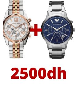 Offre d'amoure deux montres Emporio Armani + MICHAEL KORS