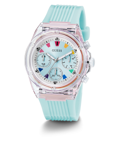 GUESS Eco-Friendly Ladies Blue Clear Multi-function Watch