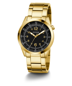 GUESS Mens Gold Tone Analog Watch