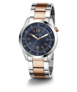 GUESS Mens 2-Tone Silver Analog Watch