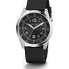 GUESS Mens Black Silver Analog Watch