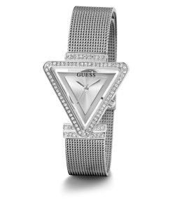 GUESS Ladies Silver Tone Analog Watch