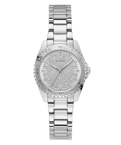 GUESS Ladies Silver Tone Analog Watch