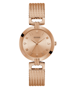 GUESS Ladies Rose Gold Tone Analog Watch
