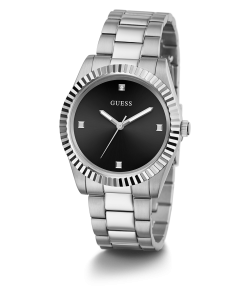 GUESS Mens Silver Tone Analog Watch
