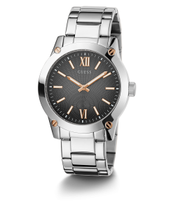 GUESS Mens Silver Tone Analog Watch