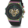 GUESS Mens Black 2-Tone Multi-function Watch