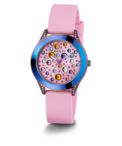 GUESS Ladies Pink Iridescent Analog Watch