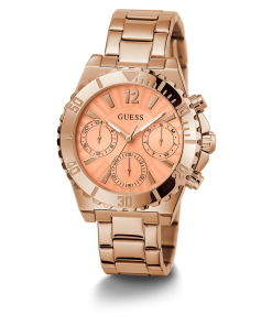 GUESS Ladies Rose Gold Tone Multi-function Watch