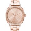 MONTRE Michael Kors Nia Quartz Rose Gold Crystal Dial Ladies Watch MK3990