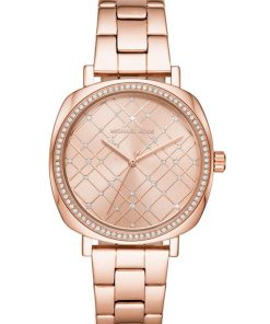 MONTRE Michael Kors Nia Quartz Rose Gold Crystal Dial Ladies Watch MK3990