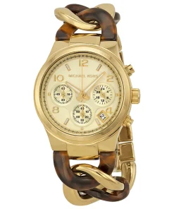 Montre CHAIN LINK ACRYLIC GOLD-TONE femme  MK4222