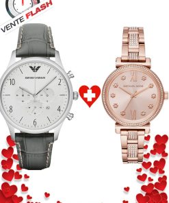 Pack Montre EMPORIO ARMANI Pour Homme + MONTRE Michael Kors Pour Femme
