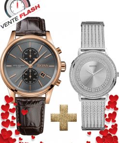 Pack Montre Homme Emporio Armani + Montre Femme GUESS