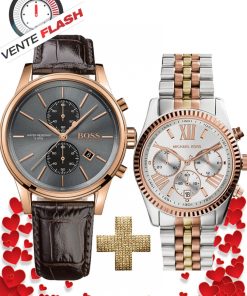 Pack Montre HUGO BOSS Pour Homme + MONTRE Michael Kors Pour Femme