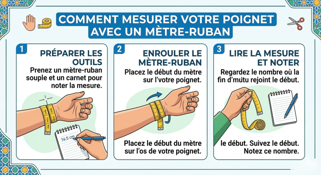 comparaison taille montre poignet