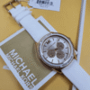 bracelet-michael-kors-jessa-mk6945-blanc.png Montre Femme Michael Kors Jessa MK6945 : Le Sport-Chic Or Rose et Blanc