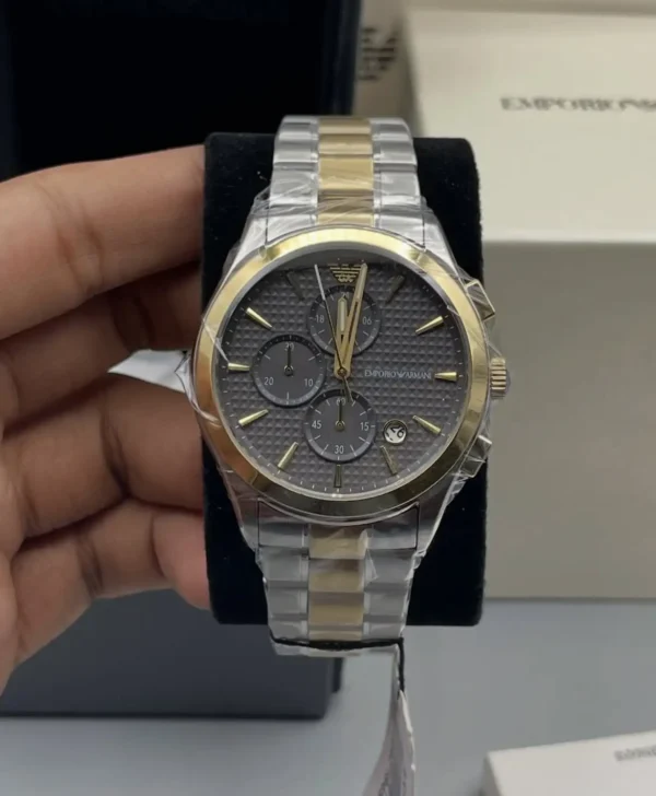 emporio-armani-ar11527.webp EMPORIO ARMANI Paolo AR11527 Montre Homme Chronographe Bicolore