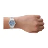 Emporio Armani AR11593 Federica en acier inoxydable argenté avec cadran bleu glacier