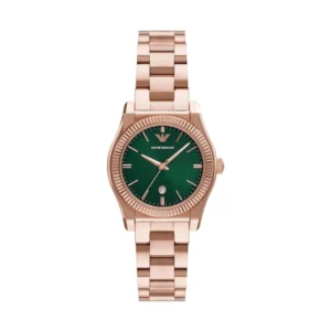 EMPORIO ARMANI Federica AR11639 Montre Femme Rose Gold Cadran Vert