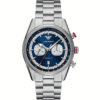 Montre Homme Emporio Armani AR11676 Chronographe "Racing" Cadran Bleu et Poussoir Rouge 43mm