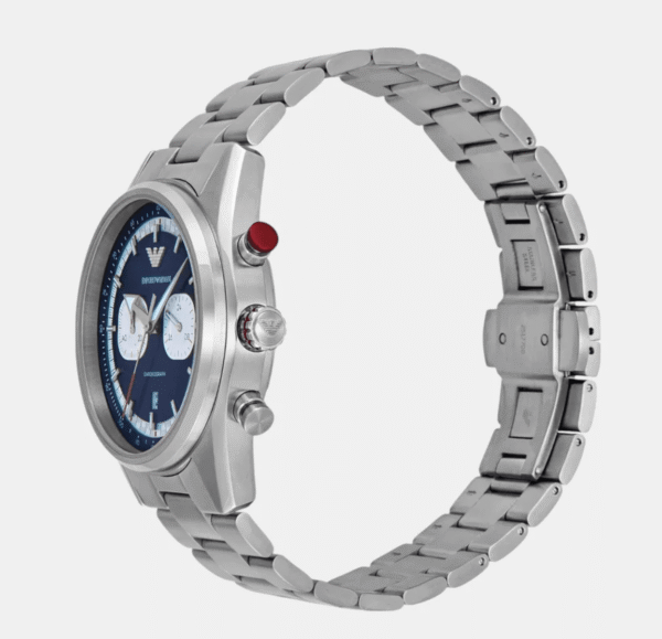 Montre Homme Emporio Armani AR11676 Chronographe "Racing" Cadran Bleu et Poussoir Rouge 43mm