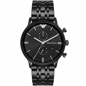 EMPORIO ARMANI Retro AR1934 Montre Homme Chronographe Noire