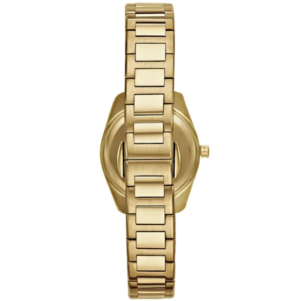 EMPORIO ARMANI Tazio Small AR6031 Montre Femme Dorée Cadran Gris Cristaux