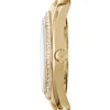 EMPORIO ARMANI Tazio Small AR6031 Montre Femme Dorée Cadran Gris Cristaux
