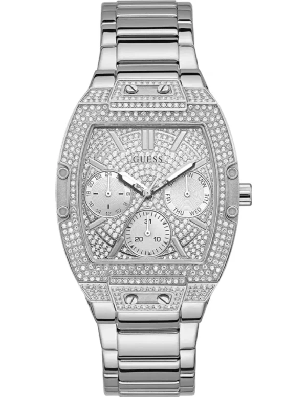Montre Femme Guess GW0104L1 Multifonction Argentée Pavée de Strass