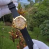 GUESS GW0109L1 Clarity – Montre femme dorée à cristaux baguette