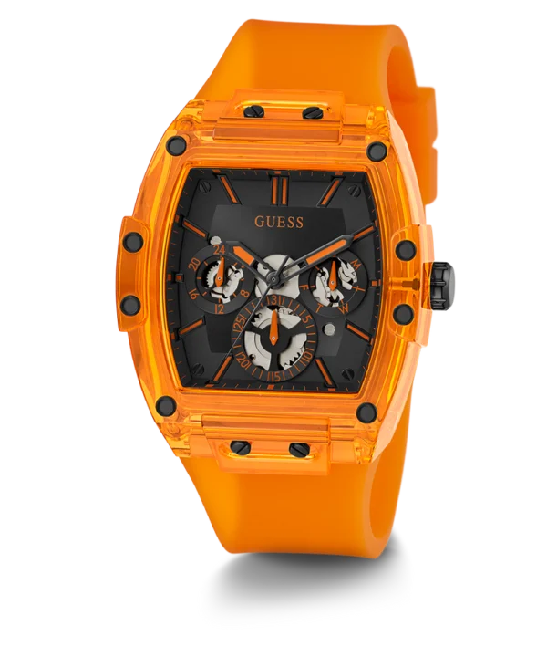 GUESS GW0203G10 Montre Homme Orange Cadran Noir
