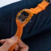 GUESS GW0203G10 Montre Homme Orange Cadran Noir
