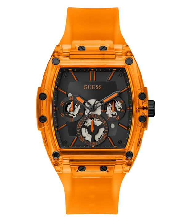 GUESS GW0203G10 Montre Homme Orange Cadran Noir