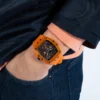 GUESS GW0203G10 Montre Homme Orange Cadran Noir