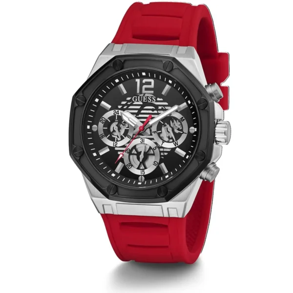 GUESS Momentum GW0263G3 Montre Homme Chronographe Rouge