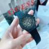 Guess GW0263G4 Momentum montre homme noire en acier avec bracelet silicone noir