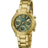 GUESS GW0465L5 Cosmic – Montre femme dorée à cadran vert
