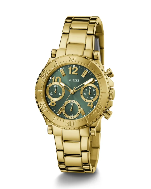 GUESS GW0465L5 Cosmic – Montre femme dorée à cadran vert