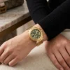 GUESS GW0465L5 Cosmic – Montre femme dorée à cadran vert