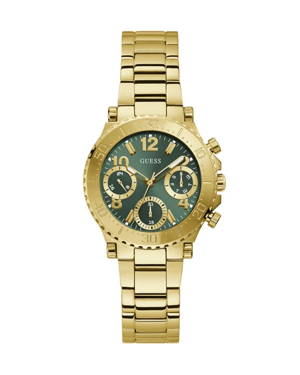 GUESS GW0465L5 Cosmic – Montre femme dorée à cadran vert