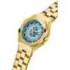 guess-gw0551l2-empress-montre-femme-bleu-dore-maroc.webp Montre femme Guess Empress GW0551L2 en acier doré avec cadran bleu translucide et date