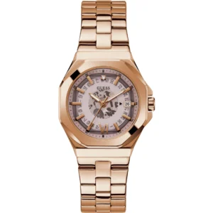 Montre femme Guess Empress GW0551L3 en acier rose gold avec cadran rose et date