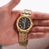guess-gw0575g2-homme-cadran-vert-bracelet-dore.png Montre homme Guess Asset GW0575G2 en acier doré avec cadran vert et bracelet doré