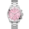 GUESS GW0696L1 Color Fusion – Montre Femme Argentée à Cadran Rose