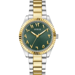 GUESS Luna GW0735L2 Montre Femme Cadran Vert Bicolore