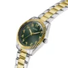 guess-gw0735l2-montre-femme-detail-lunette-cannelee.webp GUESS Luna GW0735L2 Montre Femme Cadran Vert Bicolore
