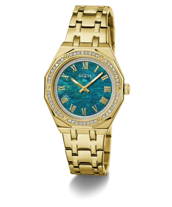guess-gw0770l2-desire-cadran-vert-chiffres-romains.webp GUESS GW0770L2 Desire – Montre femme dorée à cadran vert nacré