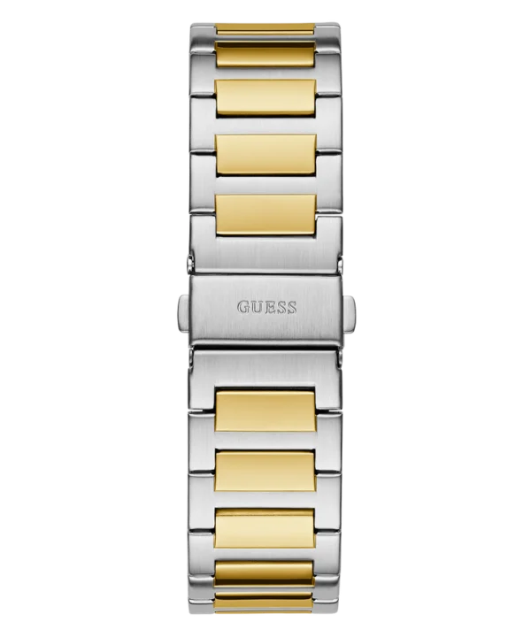 guess-gw0833g3-vinyl-homme-cadran-noir-acier-2tone-dos.webp Montre homme Guess Vinyl GW0833G3 en acier inoxydable 2-tone avec cadran noir et diamant